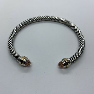 David Yurman 5mm Morganite Gold Bracelet